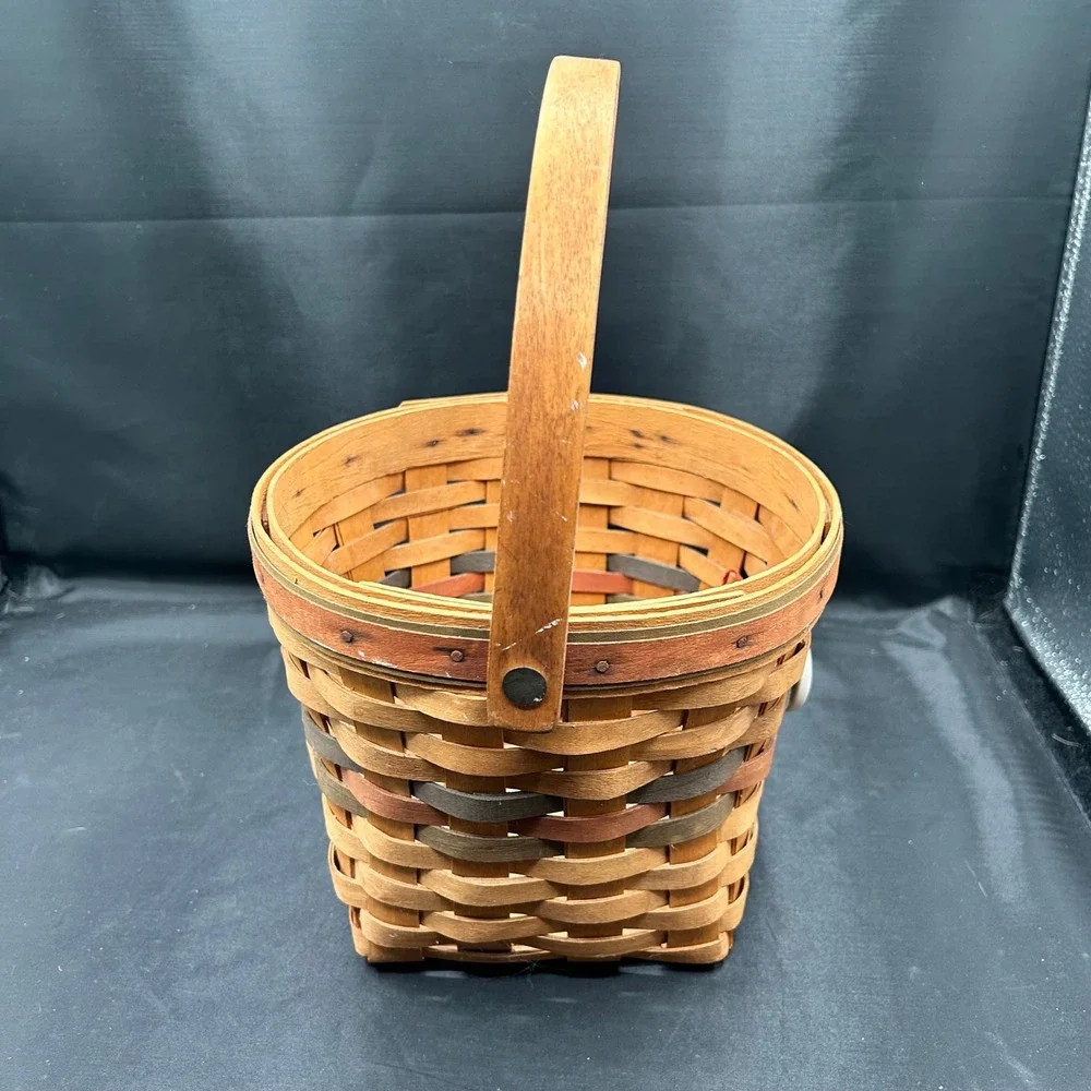 Vintage 1996 Longaberger Handwoven Basket Maple Leaf‎ Dresden Ohio USA Decor